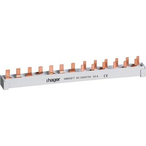 Hager PHASENSCHIENE 10², 4P (GABEL) (KB663FT)