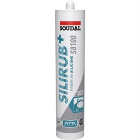 Silicone sanitaire Silirub S8100 Soudal blanc 310ml