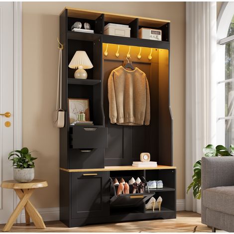 Lit enfant double 90 x 200 cm en pin et MDF blanc avec barrières, sans matelas - CHICFURN (1/5)