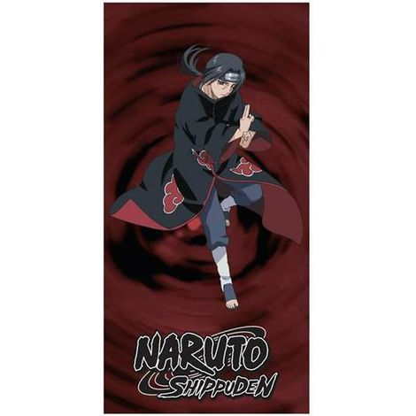 Asciugamano - Educa Borras - Naruto Shippuden - Microfibra - Rosso - Lavabile