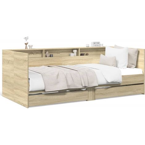 Maison Exclusive - Tagesbett mit Schubladen ohne Matratze Sonoma-