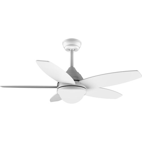 Ventilateur de Plafond avec Lumière EnergySilence Aero 4200 LightWood - 20 W, Diamètre 28 cm, Lampe Intégrée et Télécommande, Minuterie, 3 Vitesses et 5 Pales, Été/Hiver (1/5)