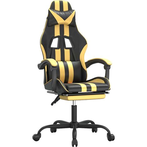 Maison Exclusive - Sedia da Gaming con Poggiapiedi Nero e Oro in Similpelle (1/5)