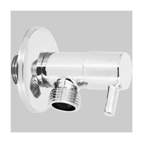 RUBINETTO LAVATRICE CON VITONE CERAMICO 3/4-1/2 C/rosetta