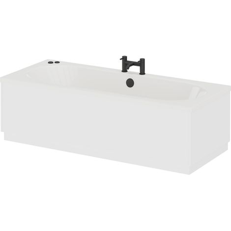 Metropole 1700mm x 700mm 6 Jet Matt Black V-Tec Double Ended Whirlpool Bath (1/5)
