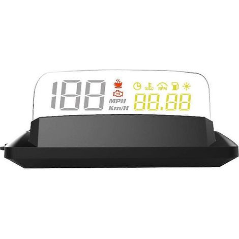 Affichage tête haute OBD2 (HUD) pour voiture, projecteur de vitesse numérique, indicateur de température d'huile et de pression du turbo. (1/5)