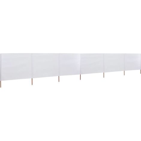Paravent 6 panneaux Tissu 800x80 Blanc (1/5)