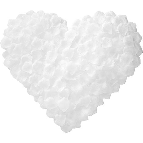 500 Light White Quality Silk Rose Petals (1/5)