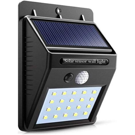 2 X Spot Solaire Extérieur Photovoltaïque + Lampe Led à Capteur