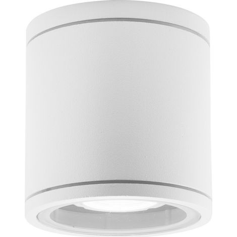 Merano Dayton 9cm Downlight rond en saillie aluminium blanc, verre LED GU10 1x7W IP54