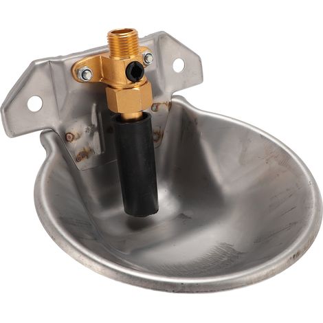 Abreuvoir automatique pour moutons et chèvres, en acier inoxydable, avec vanne et interrupteur tactile. (1/5)