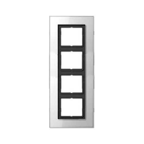 Cornice LS Plus Jung Bianco Vetro compatibile quattro
