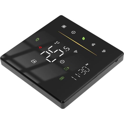 Thermostat WiFi connecté programmable régulateur de température pour chauffage chaudière 95-240V noir (1/5)