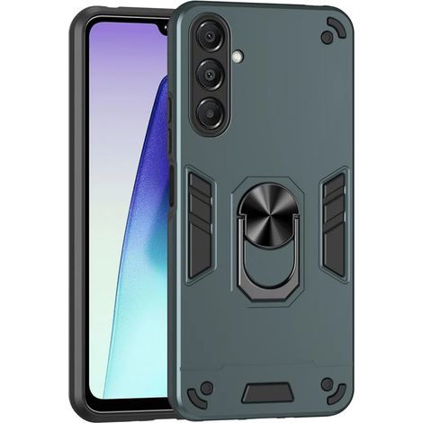 (Vert, Galaxy A52s 5G) Étui de téléphone robuste avec support anneau et protection contre les chutes. (1/5)