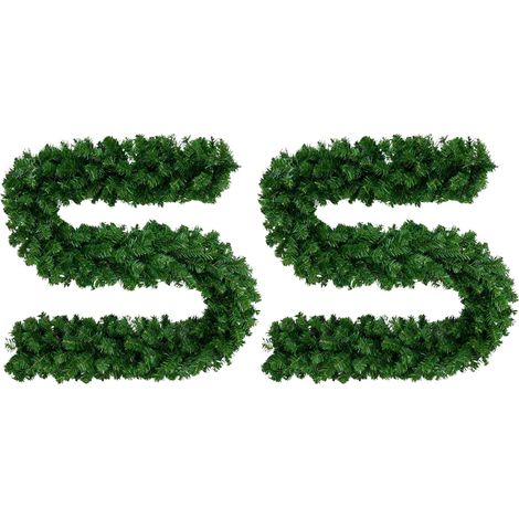 2.7m Alaskan Green Christmas Garland for Festive Mantels, Bannisters and Displays