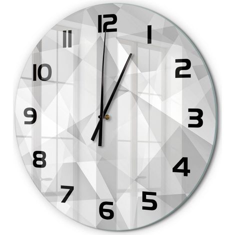 Horloge Murale Ronde Design Original Verre Silencieuse Déco Maison Arrière-plan abstrait fi 60 cm (1/5)