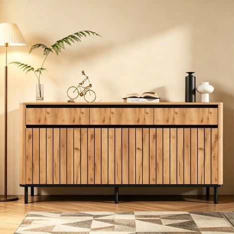 Madia mobile TV 160 cm con cassetti e ante MDF OKMYHOME (1/5)