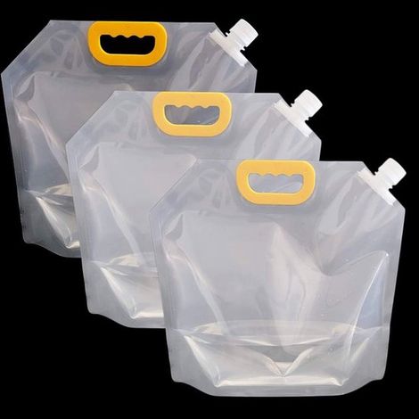 Paquete de 3 bolsas de 1,5 L para bebidas alcohólicas - Reutilizables - Ocultables - Ideales para viajes y cruceros (1/5)
