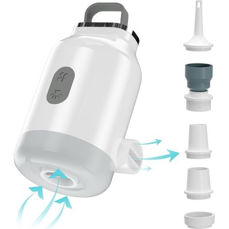 Per pompe ad aria elettriche gonfiabili, mini pompa per cuscini ad aria portatile ricaricabile USB da 3000 mAh con luce LED da campeggio per divani con cuscini ad aria, Poo (1/5)