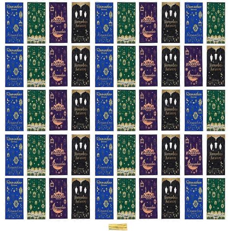 50 sachets cadeaux tendance sur le thème de l'Aïd, parfaits pour offrir des biscuits. (1/4)