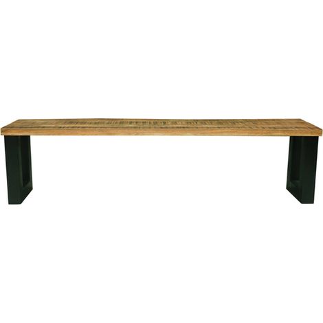 Induse Bench - Mango Wood/Iron - L44 x W160 x H45 cm - Mango PP Saw Finish