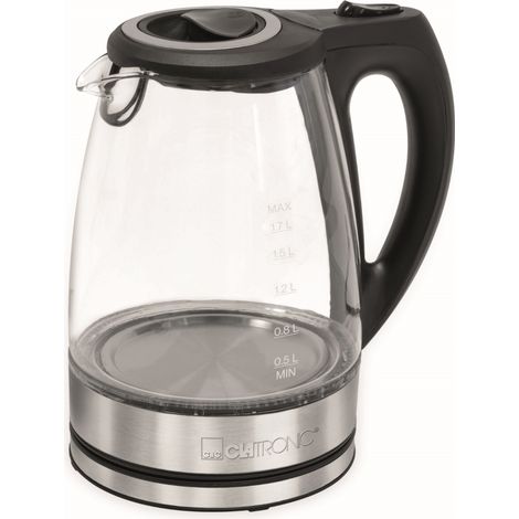 Clatronic WKS 3744 G Wasserkocher 2200W schwarz Edelstahl (1/5)