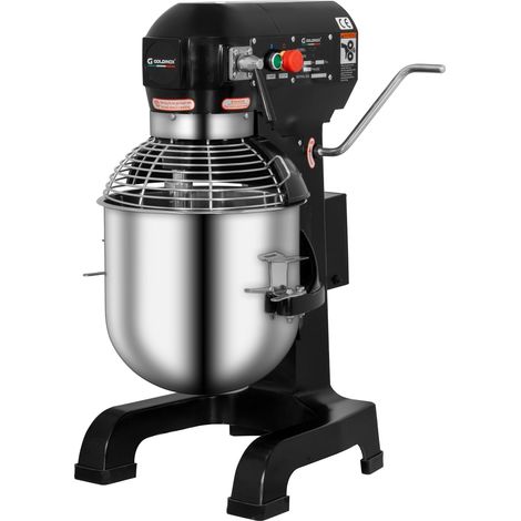 Batteur planétaire noir 30 Litres (3 vitesses) avec 3 accessoires PREMIUM - GOLDINOX (1/4)