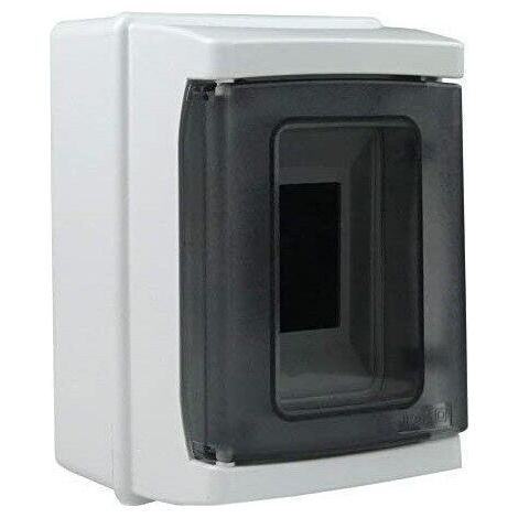 Quadro di distribuzione a montaggio superficiale, grado di protezione IP65 elevato, 2 moduli, sportello trasparente, 940.02 M-L 1x2 (1/4)