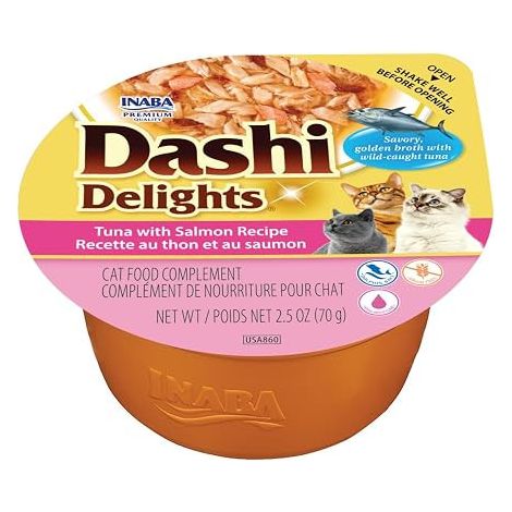 INABA DASHI DELIGHTS FRIANDISES POUR CHATS À BASE D'INGRÉDIENTS DE HAUTE QUALITÉ, RICHES EN HUMIDITÉ ET EN PROTÉINES, FAIBLES EN