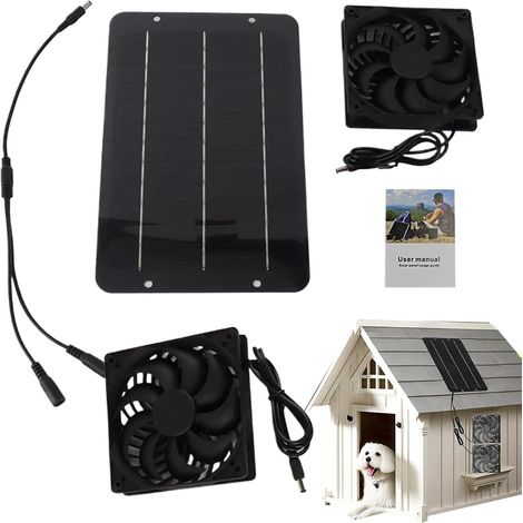 Ventilateur solaire pour l'extérieur - Double ventilateur solaire pour (1/5)