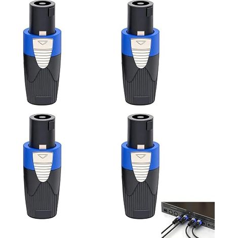Connecteur Speakon, Prise Speakon pour Câble Haut-Parleur Broches, Fiches Audio Type NL4FC NL4FX NL2FC Connecteurs Enceintes Amplificateurs DJ,Sono, Scène (1/5)