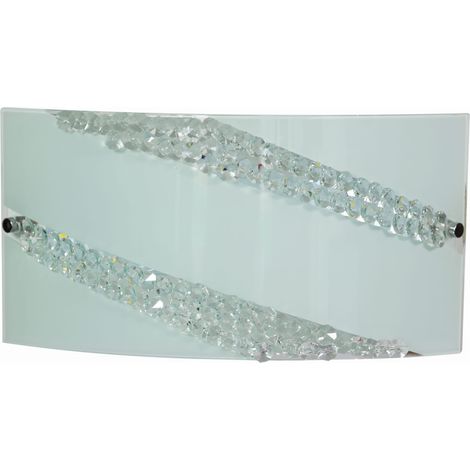Plafoniera LED Candellux Mistery bianca vetro 12W 33cm (1/2)