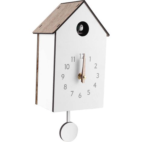 Horloge murale à quartz moderne avec motif coucou, idéale pour la décoration de la maison ou du bureau. (1/5)