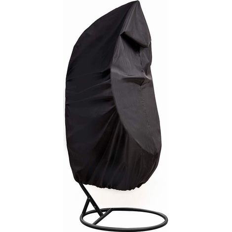 Housse de chaise jardin 190x115cm Oxford 210D imperméable anti-poussière, housse cocoon rotin résistante pour fauteuil suspendu, protection extérieure robuste (1/5)