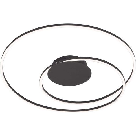 Plafonnier plafonnier LED dimmable télécommande lampe de chambre noir