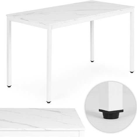 Tavolo da pranzo/scrivania, 120x60 cm, marmo bianco, posti a sedere 4-5