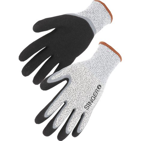Gant PEHD Coupure D Enduit nitrile double couche - SINGER - PHD500 T9