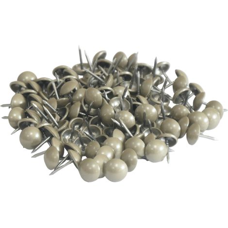 Secodir – Lot de 100 clous tapissier pailletés et laitonnés 12 mm – Tige de 15 mm pour ameublement – Finition durable et esthétique
