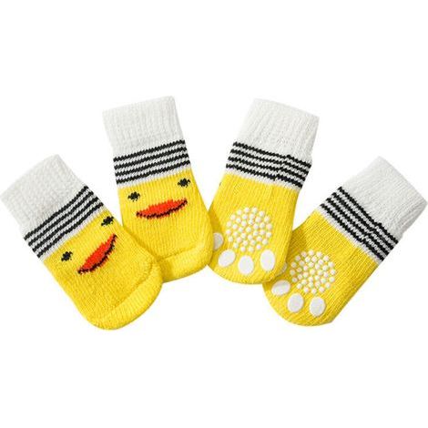 Chaussettes pour chien petit canard jaune (1/4)