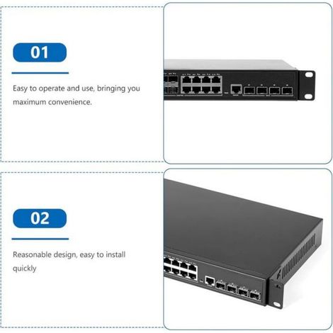 19" Rack Mount Kit, Rack Mount Kit Adjustable 13-35mm Universal Rack Ears, Compatible with Netgear TRENDnet Cisco D-Link HP, Mo (1/5)