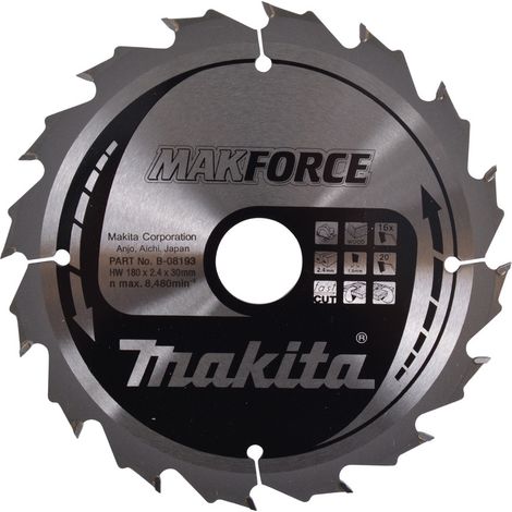 Makita Kreissägeblatt, MAKFORCE 180 x 30 mm • 16 Zähne
