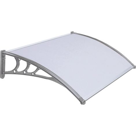 Pensilina per porte e finestre tettoia protettiva in policarbonato 130 x 100 centimetri