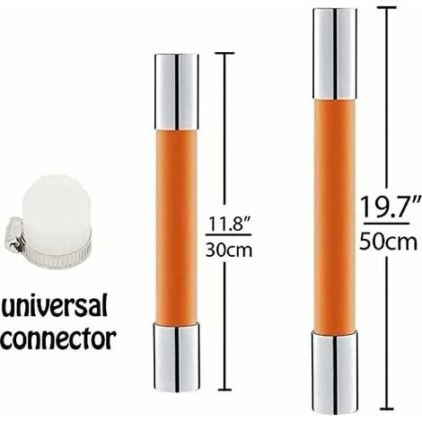 Tuyau d'extension universel en mousse avec raccord multifonction pour lavabo, robinet pliable à 360°, convient pour la cuisine et la salle de bain (30 cm) KLB (1/5)