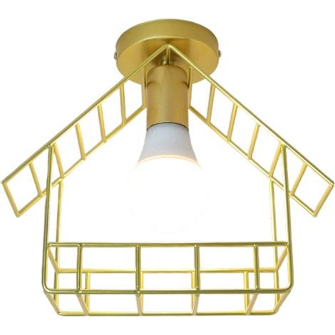 Plafonnier - Plafonnier romantique doré style cottage - Luminaire tricolore (1/5)