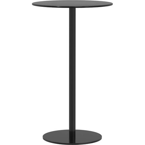 Garden Table Round Black Ø60x105 cm Steel vidaXL
