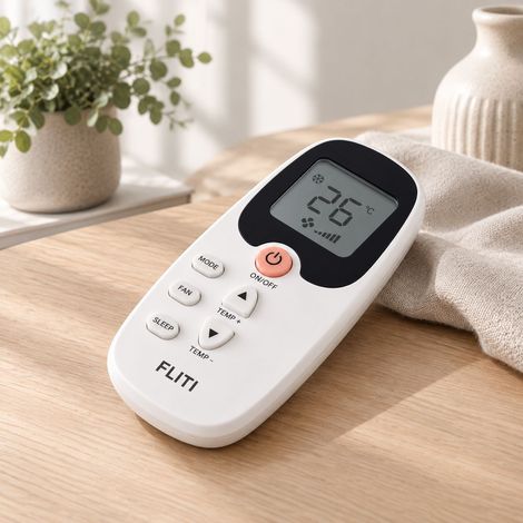 Télécommande Universelle Climatiseur Blanc 3V Compatible Komeco Comfee R06/BGE R09B/BG (1/5)