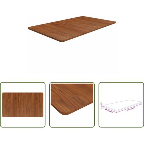 vidaXL Remplacement de planche -  Comptoir de salle de bain Marron foncé 100x60x1,5cm Bois traité (1/5)