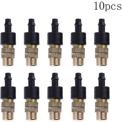 Lot de 10 têtes d'arrosage en laiton et PVC 4/7, outils de jardin, buses de brumisation, accessoires pour système d'irrigation goutte à goutte (1/5)