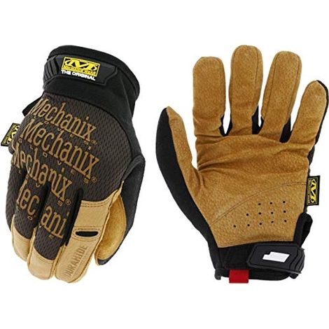 Guanti in Pelle Mechanix Wear Original Marrone e Nero XL