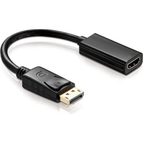Adaptateur DisplayPort vers HDMI - Câble Pigtail 10 cm - Connecteur DisplayPort Mâle vers HDMI-A Femelle - Résolution Full HD 1080p - 1 Pièce (1/2)